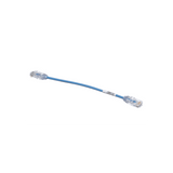 Cable de Parcheo UTP Cat6A, CM/LSZH, Diámetro Reducido (28AWG), Color Azul, 20 cm.