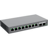 Switch L2 Lite Administrable de 10 Puertos / 8 Puertos Ethernet 2.5 Gigabits / 2 Puertos SFP+ 10 Gigabits / VLAN / QoS / Montaje en Escritorio o Pared / Compatible con GDMS