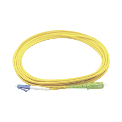 Jumper de Fibra Óptica Monomodo LC/UPC - SC/APC Simplex color amarillo 3 metros - Fibralink México