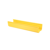 Canaleta FiberRunner™ 6X4, de PVC Rígido, Color Amarillo, 3 m de Largo