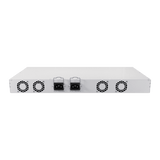 Switch de Red MikroTik CRS418-8P-8G-2S+RM / 17 Puertos Gigabit Ethernet / 8 Puertos PoE-out 802.3af/at / 2 Puertos SFP+ 10G / CPU Quad-Core 2.2 GHz ARM / RouterOS v7 / L3 HW Offloading / Alimentación Dual Redundante / USB 3.0