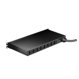 PDU ES2P Monitoreable (MI) para Distribución de Energía, Enchufe de Entrada NEMA 5-15P, Con 8 Salidas 5-20R, Horizontal 19in, 120 Vca, 15 Amp, 1UR