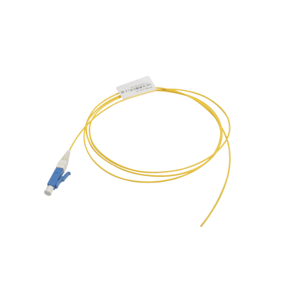 Pigtail de Fibra Óptica LC/UPC Simplex Monomodo OS1/OS2 XGLO OFNR Color Amarillo 1 Metro - Fibralink México