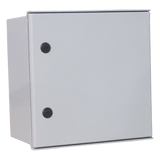 Gabinete de Poliéster IP65 / 400 x 400 x 200 mm / Carga 25 kg / Placa Trasera 307 x 386 mm / Cerradura con Llave / Uso en Intemperie