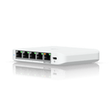 USW Flex Mini 2.5G Switch de 5 puertos 2.5G, Compacto, para Escritorio, se puede Energizar por PoE o con un Adaptador tipo USB-C