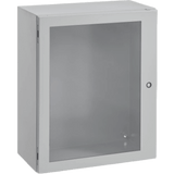 Gabinete Concept con Puerta de Ventana / 610 x 610 x 203 mm (24 x 24 x 8 in) / NEMA 4/12 / IP66 / Acero Gris Claro RAL 7035