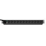 PDU ES2P Básico para Distribución de Energía, Enchufe de Entrada NEMA L5-20P, Con 12 Contactos NEMA 5-20R, Instalación Horizontal de 19in, 1UR, 20 Amp, 120 Vca