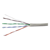 Bobina de Cable UTP 305 Metros (1000 Pies) de Cobre, PanNet, Gris, Categoría 5e (24 AWG), PVC (CM), de 4 Pares