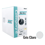 Bobina de Cable UTP de 305 Metros (1000 Pies) de Cobre, NetKey, Gris Claro, Categoría 6 (24 AWG), 1000Mbps, Riser (CMR), de 4 Pares