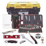 Juego de Herramientas Multitareas / Caja 44x26x23 cm / 24 Llaves Combinadas / Martillo 16 oz / 65 Puntas Intercambiables