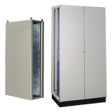 Gabinete de Acero IP55 / Puerta Doble / 1200 x 2000 x 600 mm / IK10 / Carga 110 kg / Placa Trasera 1150 x 1965 mm