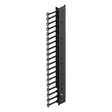 Organizador Vertical de Cables para Rack 45 UR (79 in) / Acero Negro RAL 9005 / Sección 95x208 mm (3.7x8.2 in) / Capacidad 726 Cables / Dedos cada 1.75 pulg / ProLine S1 HOFFMAN