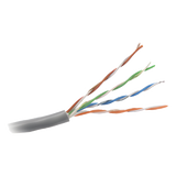 Bobina de Cable de 305 Metros (1000 Pies) UTP Cat5e / Color Gris / UL, CM, Probado a 350 Mhz / Para Aplicaciones de CCTV, Redes de Datos, IP Megapixel, Control RS485