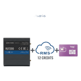 Router Teltonika LTE/4G RUT200 + 12 creditos RMS  + SIM de YOBI de 1GB por Mes durante un año de servicio (solo datos)
