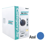 Bobina de Cable UTP de 305 Metros (1000 Pies) de Cobre, NetKey, Azul, Categoría 5e (24 AWG), Riser (CMR), de 4 Pares