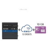 Router Teltonika LTE/4G RUT200 + 12 creditos RMS  + SIM de YOBI de 10GB por Mes durante un año de servicio (solo datos)
