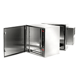 Gabinete de Pared ProTek / Bisagra Doble / AC Tipo 4 4X 12 / Acero Inoxidable 304 / 12U / 621 mm (24.4 in) Alto x 600 mm (23.6 in) Ancho x 789 mm (31.1 in) Fondo / Cepillado #3 / Montaje en Rack 19 pulgadas