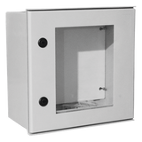 Gabinete de Poliéster IP65 / Puerta Transparente / 400 x 400 x 200 mm / Carga 25 kg / Placa Trasera Incluida