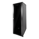 Gabinete para Montaje en Pared - Piso / Puerta de Cristal Templado / Cuerpo Fijo / 12 Unidades de Rack / 19" / Fabricado en Acero
