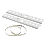 Montaje de Metal para Poste Universal / Ajuste 115-280 mm / Carga 30 kg / Ángulo 45° / Acero con Pintura Electroestática / 300x44 mm (0.98x0.14 ft)