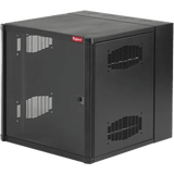 Gabinete AccessPlus de 8 UR Montaje en Pared de 19in / Doble Bisagra / Puerta con Ventana de Seguridad / 425 mm (16.7 in) x 620 mm (24.4 in) x 638 mm (25.1 in) / Color Negro