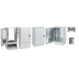 Gabinete para Exterior Tipo 4X Doble Puerta de 10 UR / Aluminio Soldado / 762 x 762 x 1118 mm / Exterior IP66 / Montaje Almohadilla / Aislamiento Térmico / Gris RAL 7035