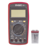 Multímetro Digital / Pantalla LCD 67 x 42 mm / 1999 Recuentos / 600V CC/CA CAT II / Corriente 10A / Resistencia 200 MΩ / Prueba HFE Transistores