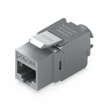 Keystone Jack Cat6A Tipo Toolless para Terminación sin Herramientas, Instalación Snap-In en Patch Panel, Paquete con 12 Piezas