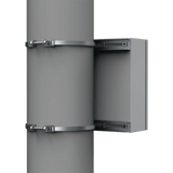 Kit de Fijación para Postes / Enclosure Pole Fixation / Acero Galvanizado / Carga Máxima 900 N / Diámetro Poste 80-250 mm (3.15-9.84 in) / 2 Perfiles + Accesorios / Largo 596 mm