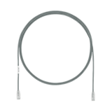 Cable de Parcheo TX6, UTP Cat6, Diámetro Reducido (28AWG), Color Gris, 4.57 Metros (15 Pies)
