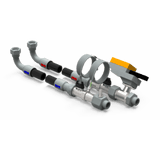 Kit de Manguera con Válvula y Sensores / RackChiller RDHX PRO / Manguera EPDM 2.4 m (7.9 ft) / Presión Máx 5 bar (72.5 psi) / Sensores de Presión Temperatura y Flujo / Hoffman