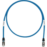 Patch Cord Cat6A, Blindado S/FTP, CM/LS0H, 0.30 Metros (1 Pie), Color Azul