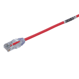 Cable de Parcheo TX6, UTP Cat6, Diámetro Reducido (28AWG), Color Rojo, 5.18 Metros (17 Pies)