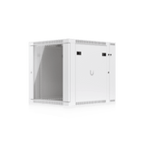 UACC Rack Cabinet 12U (600 x 703 mm) - Gabinete Cerrado para Montaje en Pared con Puerta Frontal de Vidrio Templado, Puerta Trasera Abatible (Swing-Out) y Paneles Laterales Removibles con Llave