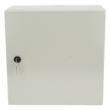 Gabinete IP66 / Acero IK10 / 400x400x200 mm / 15.7x15.7x7.9 in / Placa Trasera Galvanizada / Cerradura con Llave