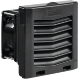 Ventilador con Filtro de Montaje Lateral HF04 / Flujo de Aire 21 CFM (36 m³/h) / 48 V / Negro Grafito RAL 9011 / Instalación Click-Fit sin Herramientas / Rejilla con Bisagras / Type 12