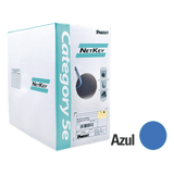 Bobina de Cable UTP 305 Metros (1000 Pies) de Cobre, NetKey, Azul, Categoría 5e (24 AWG), PVC (CM), de 4 Pares