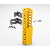 Kit de Administrador de Cables Vertical FiberRunner 2X2, Incluye Soportes de Montaje y Accesorios, Color Amarillo