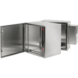Gabinete de Pared ProTek Hoffman / Doble Bisagra / Puerta Sólida / 12 UR / Acero Inoxidable SS304 Cepillado / NEMA 4 4X 12 / IP66 IK10 / 62.1 x 60 x 71 cm (24.5 x 23.6 x 28 in)