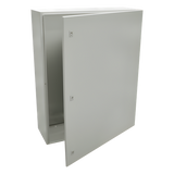 Gabinete de Acero IP66 Uso en Intemperie (800 x 1000 x 300 mm) con Placa Trasera Interior Metálica y Compuerta Inferior Atornillable (Incluye Chapas y Llaves T).