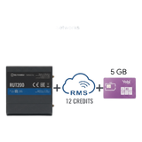 Router Teltonika LTE/4G RUT200 + 12 creditos RMS  + SIM de YOBI de 5GB por Mes durante un año de servicio (solo datos)