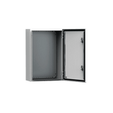 Gabinete de Uso Exterior IP66 / Acero Dulce 1.5 mm / Protección IP66 IK10 / Puerta Simple / 700x500x210 mm (27.6x19.7x8.3 in) / Placa de Montaje Incluida / Color RAL 7035