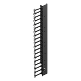 Organizador Vertical de Cables Rack 48 UR / Acero Negro / Sección 95x208 mm / Capacidad 726 Cables / Fijación Flecha 1.75 pulg