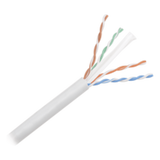 Bobina de Cable UTP de 305 Metros (1000 Pies) de Cobre, NetKey, Gris Claro, Categoría 6 (24 AWG), 1000Mbps, Riser (CMR), de 4 Pares