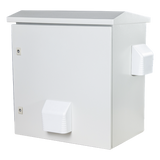 Gabinete de Acero para Exterior / IP55 / IK10 / Ventilación con Ventilador 110 VCA / 593 x 609 x 399 mm (1.95 x 2.0 x 1.31 ft) / Placa Trasera Galvanizada 550 x 565 mm