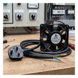 Cable de Alimentación para Ventilador / 1.52 m (5 ft) / Enchufe 3 Puntas a Tierra / 1 o 2 Ventiladores / Tierra Positiva