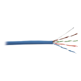 Bobina de Cable UTP de 4 pares, Cat5e, PVC (CMR, Riser), Color Azul, 24 AWG, 305m