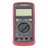 Multímetro Digital / 600 V CC/CA CAT II / 1999 Recuentos / LCD 67 x 42 mm / Corriente 10 A / Resistencia 200 MΩ / HFE Transistores