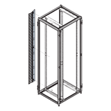 Organizador Vertical de Cables para Rack 45 UR (79 in) / Acero Negro RAL 9005 / Sección 95x208 mm (3.7x8.2 in) / Capacidad 726 Cables / Dedos cada 1.75 pulg / ProLine S1 HOFFMAN
