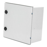 Gabinete de Poliéster IP65 / 400 x 400 x 200 mm / Carga 25 kg / Placa Trasera 307 x 386 mm / Cerradura con Llave / Uso en Intemperie